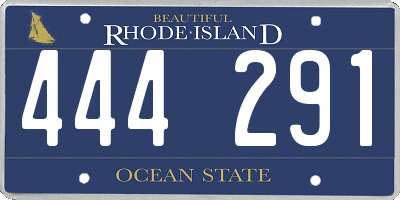 RI license plate 444291