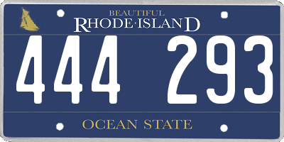 RI license plate 444293