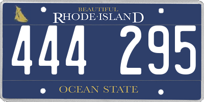RI license plate 444295
