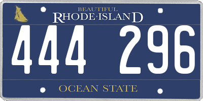 RI license plate 444296