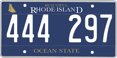 RI license plate 444297