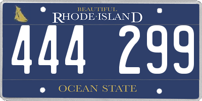 RI license plate 444299