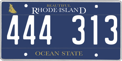 RI license plate 444313