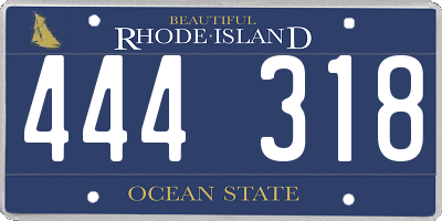 RI license plate 444318
