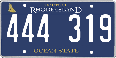 RI license plate 444319