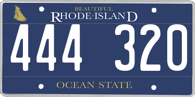 RI license plate 444320
