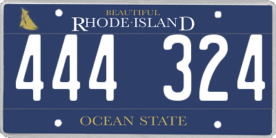RI license plate 444324