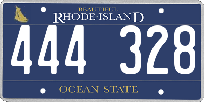 RI license plate 444328