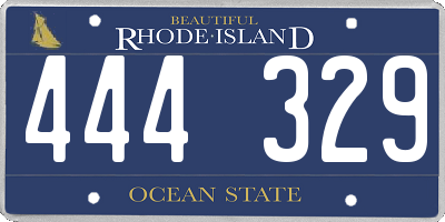 RI license plate 444329