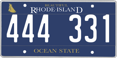 RI license plate 444331