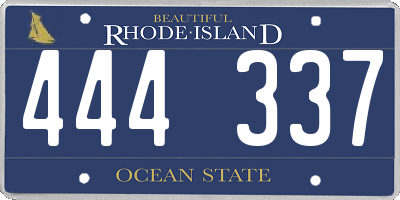 RI license plate 444337