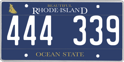 RI license plate 444339