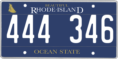 RI license plate 444346