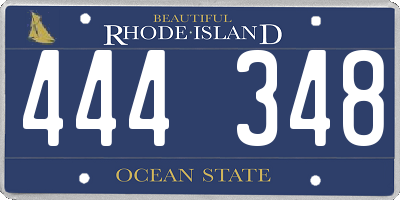 RI license plate 444348