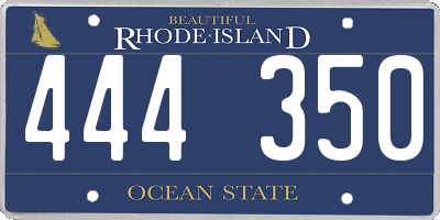 RI license plate 444350