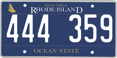 RI license plate 444359