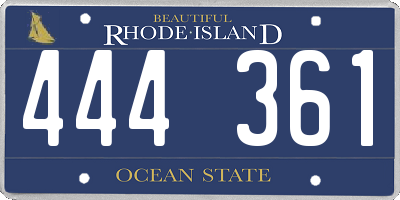 RI license plate 444361