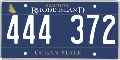 RI license plate 444372