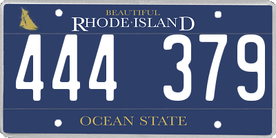 RI license plate 444379