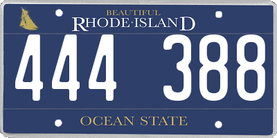 RI license plate 444388