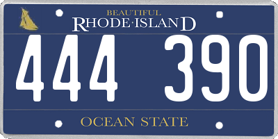 RI license plate 444390
