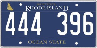 RI license plate 444396