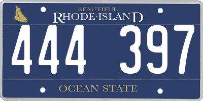 RI license plate 444397