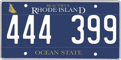 RI license plate 444399