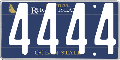 RI license plate 4444