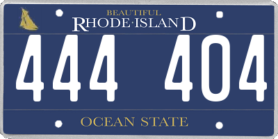 RI license plate 444404