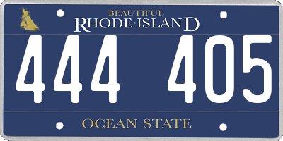RI license plate 444405