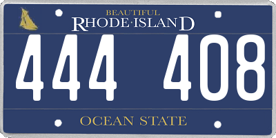 RI license plate 444408