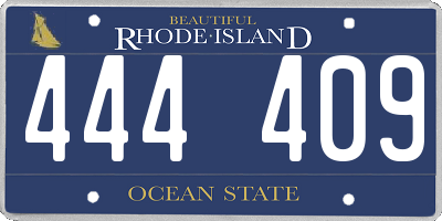 RI license plate 444409