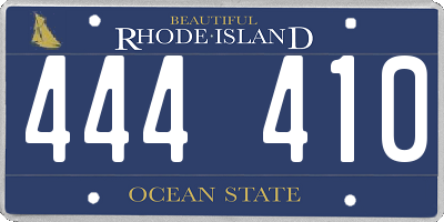 RI license plate 444410
