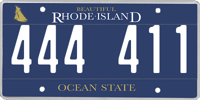 RI license plate 444411