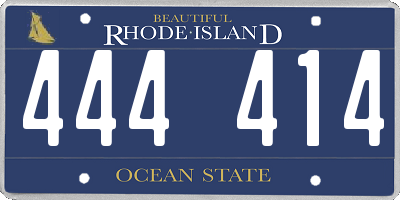 RI license plate 444414