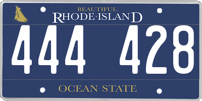 RI license plate 444428