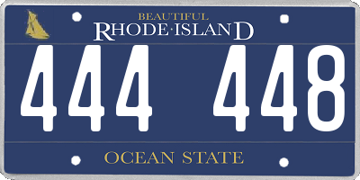 RI license plate 444448