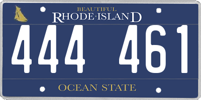 RI license plate 444461