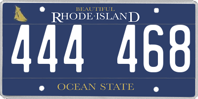 RI license plate 444468