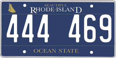 RI license plate 444469