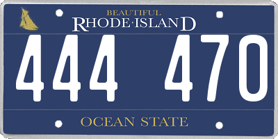 RI license plate 444470
