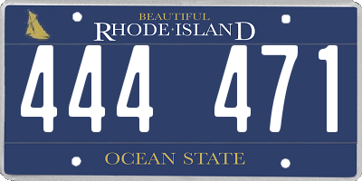 RI license plate 444471