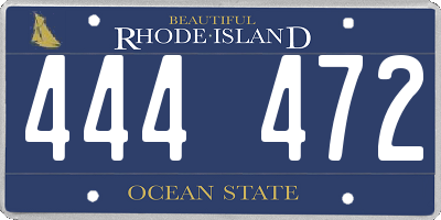 RI license plate 444472