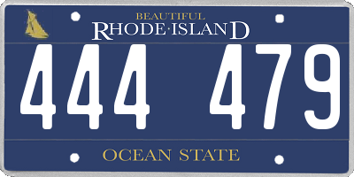 RI license plate 444479