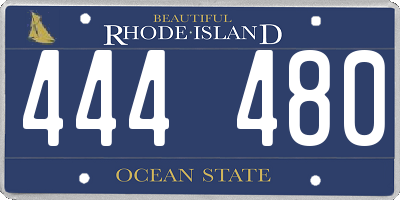 RI license plate 444480