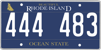 RI license plate 444483