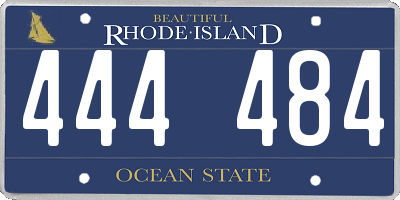 RI license plate 444484