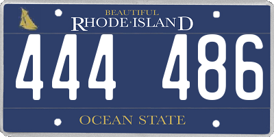 RI license plate 444486