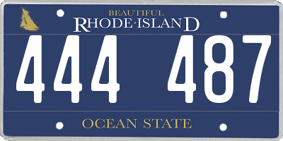 RI license plate 444487